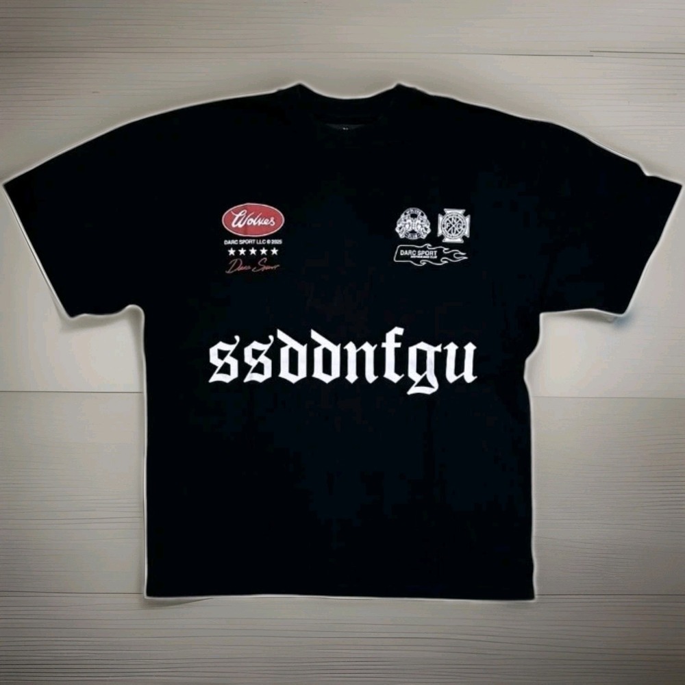 Darc Sport Wolves SSDDNFGU Limited Edition Size L Oversized T-Shirt Heavy Weight